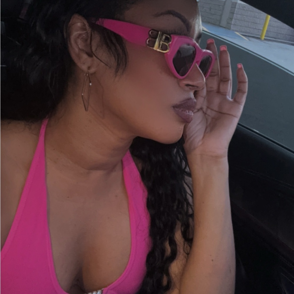 Balenciaga Pink Oversized Sunglasses